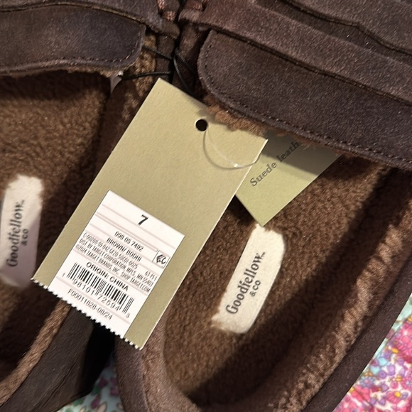 New Goodfellow & Co. Bodhi Genuine Suede Loafer Slippers Men’s Size 7 Brown - Picture 7 of 10